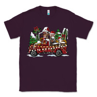 Plum festive farm animal christmas truck Classic Tee - CowhideDigitalArt