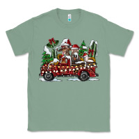 Sage festive farm animal christmas truck Classic Tee - CowhideDigitalArt