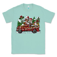 Seafoam festive farm animal christmas truck Classic Tee - CowhideDigitalArt