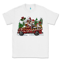 White festive farm animal christmas truck Classic Tee - CowhideDigitalArt