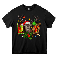 Black joy with reindeer ado Heavy Core Tee - AdoDesignShop