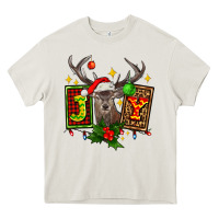 Cream joy with reindeer ado Heavy Core Tee - AdoDesignShop