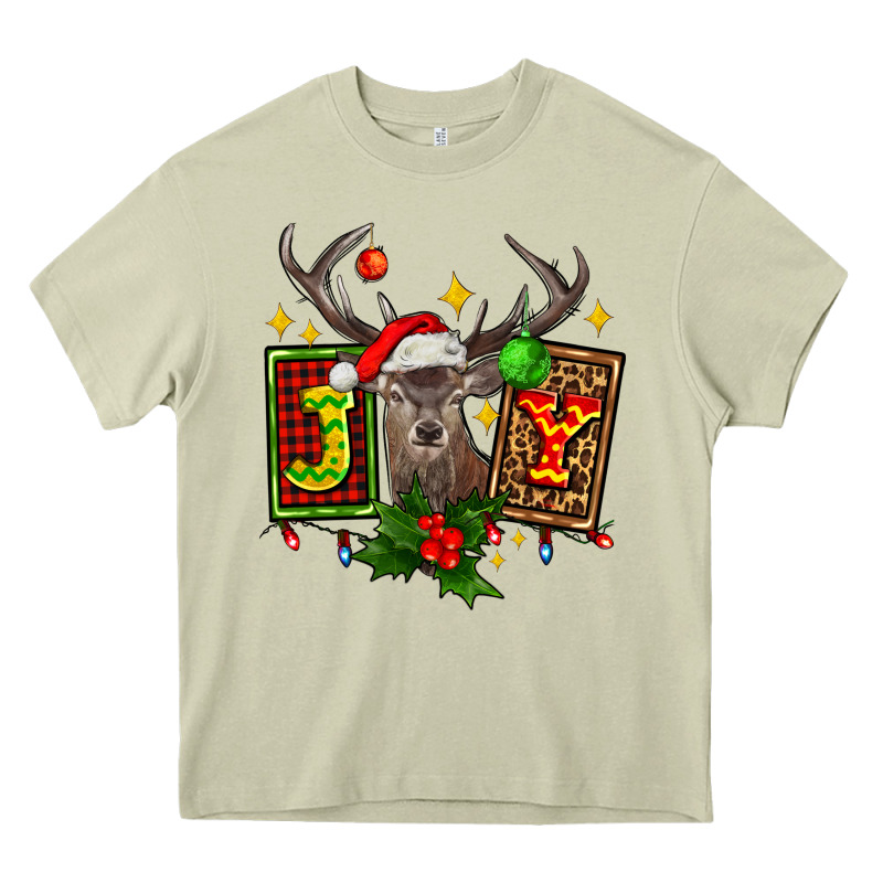 Joy With Reindeer Ado Heavy Core Tee by AdoDesignShop | Teevron