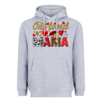 Heather Grey One loved mama valentines day Heavyweight Hoodie - HowdyJamesFarm