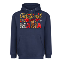 Navy One loved mama valentines day Heavyweight Hoodie - HowdyJamesFarm
