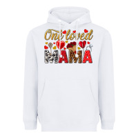 White One loved mama valentines day Heavyweight Hoodie - HowdyJamesFarm