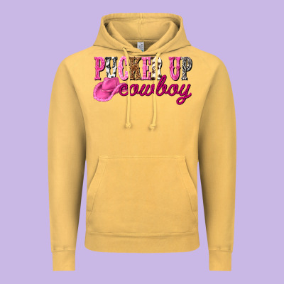 Pucker Up Cowboy Vintage Hoodie Designed By Nancycooperartshop