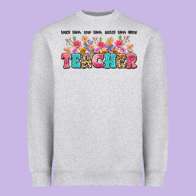 Teach Them Love Them Watch Them Grow Teacher Heavyweight Sweatshirt Designed By Artiststas