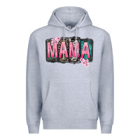 Heather Grey Mama vibes Mother's Day Premium Hoodie - CowGirlArtShop