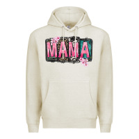 Oatmeal Heather Mama vibes Mother's Day Premium Hoodie - CowGirlArtShop