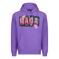 Purple Mama vibes Mother's Day Premium Hoodie - CowGirlArtShop