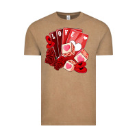 Vintage Coffee valentines day feeling lucky Vintage Tee - NancyCooperArtShop