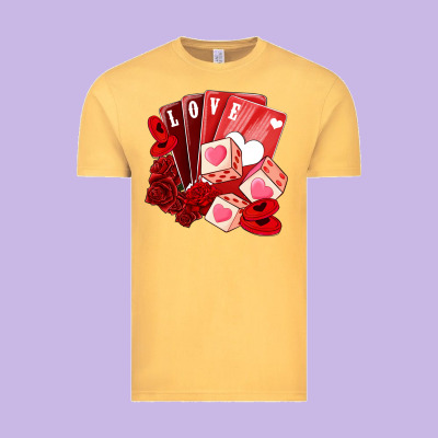 Valentines Day Feeling Lucky Vintage Tee Designed By Nancycooperartshop