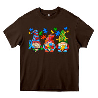 Chocolate Brown autism gnomes Heavy Core Tee - AdoDesignShop