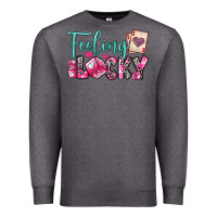 Charcoal Heather feeling lucky Premium Sweatshirt - OliviaCreatesArt