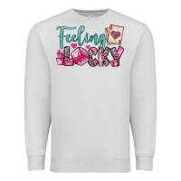 Dove Grey feeling lucky Premium Sweatshirt - OliviaCreatesArt