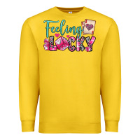 Lemon feeling lucky Premium Sweatshirt - OliviaCreatesArt