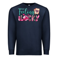 Navy feeling lucky Premium Sweatshirt - OliviaCreatesArt