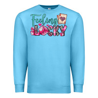 Ocean Blue feeling lucky Premium Sweatshirt - OliviaCreatesArt