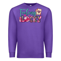 Purple feeling lucky Premium Sweatshirt - OliviaCreatesArt