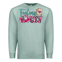 Seafoam feeling lucky Premium Sweatshirt - OliviaCreatesArt