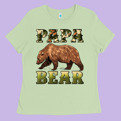 Papa Bear Ladies Tee Designed By Artiststas