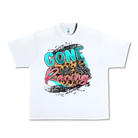 White gone racing Urban Heavy Tee - MaliasSmallBusiness