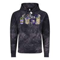 Cloud Black skeleton coffee cups Vintage Hoodie - NancyCooperArtShop