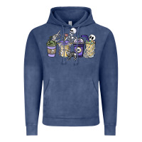 Vintage Denim skeleton coffee cups Vintage Hoodie - NancyCooperArtShop