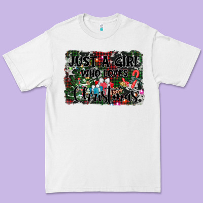 Just A Girl Who Loves Christmas Premium Tee Designed By Adodesignshop