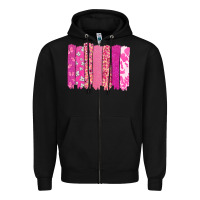 Black Cancer brushstroke Cancer Awareness Zipper Hoodie - HowdyJamesFarm