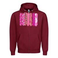 Burgundy Cancer brushstroke Cancer Awareness Zipper Hoodie - HowdyJamesFarm
