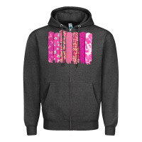Charcoal Heather Cancer brushstroke Cancer Awareness Zipper Hoodie - HowdyJamesFarm