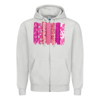Dove Grey Cancer brushstroke Cancer Awareness Zipper Hoodie - HowdyJamesFarm