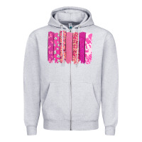 Heather Grey Cancer brushstroke Cancer Awareness Zipper Hoodie - HowdyJamesFarm