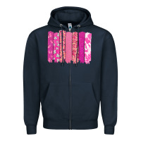 Navy Cancer brushstroke Cancer Awareness Zipper Hoodie - HowdyJamesFarm