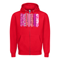 Red Cancer brushstroke Cancer Awareness Zipper Hoodie - HowdyJamesFarm