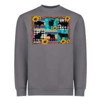 Storm cow sunflower leopard Heavyweight Sweatshirt - Artiststas