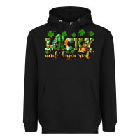 Black Lucky and i gnome it St. Patrick's Day Heavyweight Hoodie - CowGirlArtShop