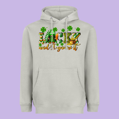 Lucky And I Gnome It St. Patrick's Day Heavyweight Hoodie Designed By Cowgirlartshop