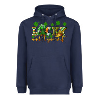 Navy Lucky and i gnome it St. Patrick's Day Heavyweight Hoodie - CowGirlArtShop