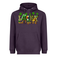 Plum Lucky and i gnome it St. Patrick's Day Heavyweight Hoodie - CowGirlArtShop