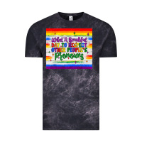 Cloud Black what a beautiful day to respect other people's pronouns  tumbler Vintage Tee - JahusDesignShop