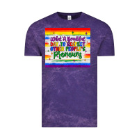 Cloud Purple what a beautiful day to respect other people's pronouns  tumbler Vintage Tee - JahusDesignShop