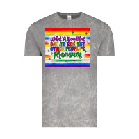 Cloud Rock what a beautiful day to respect other people's pronouns  tumbler Vintage Tee - JahusDesignShop