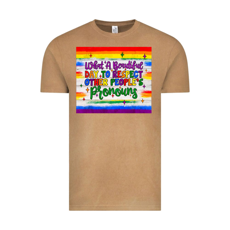 What A Beautiful Day To Respect Other People's Pronouns  Tumbler Vintage Tee by JahusDesignShop | Teevron
