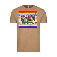 Vintage Coffee what a beautiful day to respect other people's pronouns  tumbler Vintage Tee - JahusDesignShop
