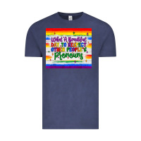 Vintage Denim what a beautiful day to respect other people's pronouns  tumbler Vintage Tee - JahusDesignShop