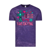 Cloud Purple jesus is my valentine Vintage Tee - NancyCooperArtShop
