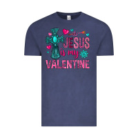 Vintage Denim jesus is my valentine Vintage Tee - NancyCooperArtShop